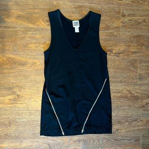 Prairie Underground Black Dress with Zippers